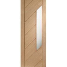 Monza Internal Oak Door with Obscure Glass